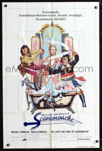 b385 LOVES & TIMES OF SCARAMOUCHE one-sheet '76 sexy artwork of Ursula Andress by David McMacken!