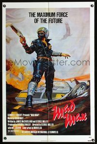 b389 MAD MAX one-sheet movie poster R83 Mel Gibson, George Miller Australian sci-fi classic!