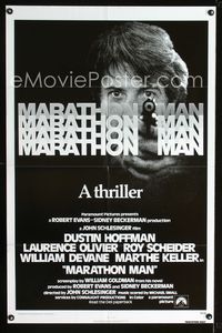 b410 MARATHON MAN one-sheet movie poster '76 Dustin Hoffman, John Schlesinger