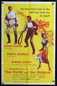 b504 PRIDE & THE PASSION one-sheet movie poster '57 Cary Grant, Frank Sinatra, Sophia Loren
