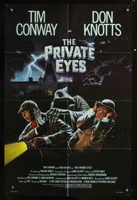 b506 PRIVATE EYES one-sheet movie poster '80 artwork of Tim Conway & Don Knotts by Gary Meyer!