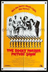 b558 ROCKY HORROR PICTURE SHOW style B one-sheet movie poster '75 Tim Curry's sexy legs!