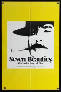 b572 SEVEN BEAUTIES one-sheet movie poster '76 Lina Wertmuller, Giancarlo Giannini, Italian!