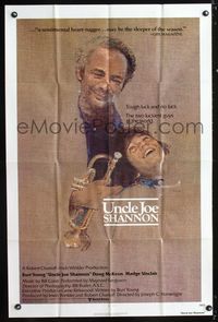 b666 UNCLE JOE SHANNON one-sheet movie poster '78 artwork of Burt Young & Doug McKeon by Herndel!