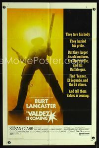 b671 VALDEZ IS COMING one-sheet movie poster '71 Burt Lancaster, Elmore Leonard