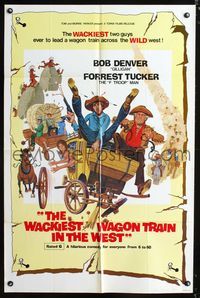 b677 WACKIEST WAGON TRAIN IN THE WEST one-sheet '76 Bob Gilligan Denver, Forrest F Troop Tucker