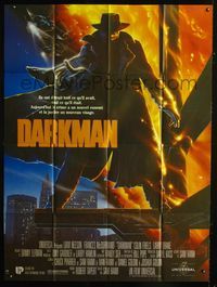 c398 DARKMAN French one-panel movie poster '90 Sam Raimi, masked hero Liam Neeson!