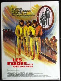 c421 ESCAPE FROM THE PLANET OF THE APES French one-panel movie poster '71 cool artwork by Grinsson!