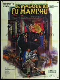c426 FACE OF FU MANCHU French one-panel '65 Christopher Lee, Sax Rohmer, great Jean Mascii art!