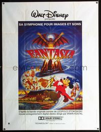 c429 FANTASIA French one-panel poster R80s Mickey Mouse, Disney musical classic, different image!