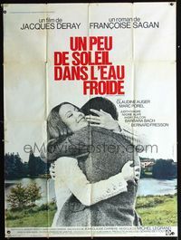 c432 FEW HOURS OF SUNLIGHT French one-panel poster '71 Claudine Auger & Marc Porel by Vaissier!