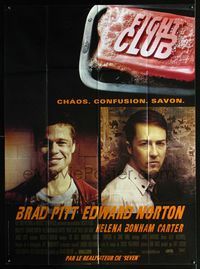 c433 FIGHT CLUB French one-panel movie poster '99 great image of Edward Norton & Brad Pitt!