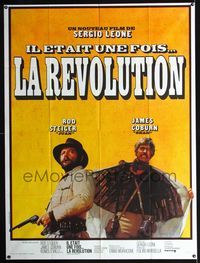 c436 FISTFUL OF DYNAMITE French one-panel '72 Sergio Leone, Rod Steiger, James Coburn, different!
