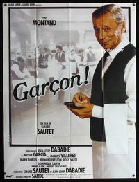 c446 GARCON French one-panel movie poster '83 waiter Yves Montand, Claude Sautet