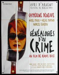 c448 GENEALOGIES D'UN CRIME French one-panel '97 cool image of Catherine Deneuve by Pierre Collier!