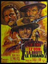 c457 GOOD, THE BAD & THE UGLY French one-panel R70s Clint Eastwood & Van Cleef by Jean Mascii!