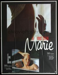 c461 HAIL MARY French one-panel poster '85 Jean-Luc Godard, great image of modern day Virgin Mary!