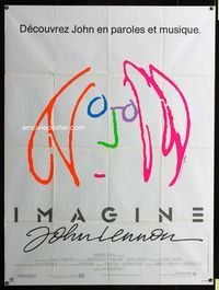 c479 IMAGINE French one-panel movie poster '88 classic John Lennon self portrait artwork!
