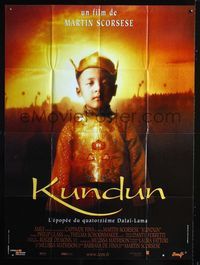 c497 KUNDUN French one-panel movie poster '97 Martin Scorsese, the 14th Dalai Lama of Tibet, China!