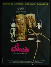 c501 LA CHAMADE French one-panel movie poster '69 Catherine Deneuve, Francoise Sagan, Michel Piccoli