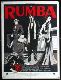 c505 LA RUMBA French one-panel movie poster '87 Roger Hanin, cool artwork by Goffaux!