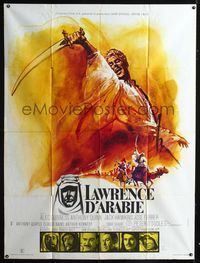c510 LAWRENCE OF ARABIA French one-panel poster R71 David Lean, classic artwork of Peter O'Toole!