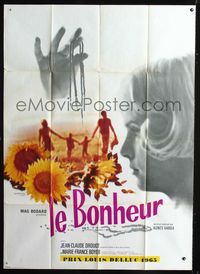c511 LE BONHEUR French one-panel movie poster '65 Agnes Varda, Marle-France Boyer