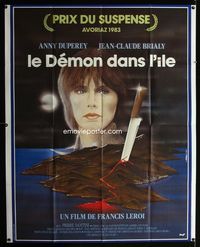 c516 LE DEMON DANS L'ILE French one-panel movie poster '83 Francis Leroi, Philippe horror art!