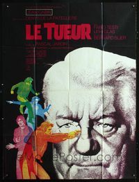 c521 LE TUEUR French one-panel movie poster '72 Denys de La Patelliere, cool image of Jean Gabin!