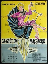 c542 MADEMOISELLE ET SON GANG French one-panel poster '57 great artwork of Linda Renaud by Ferracci!