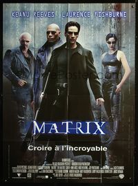c550 MATRIX French one-panel movie poster '99 Keanu Reeves, Wachowski Bros sci-fi classic!