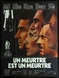 c560 MURDER IS A MURDER French one-panel movie poster '72 cool image of all five stars by Landi!