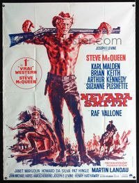 c567 NEVADA SMITH French one-panel poster R70s great full length art of Steve McQueen by Landi!