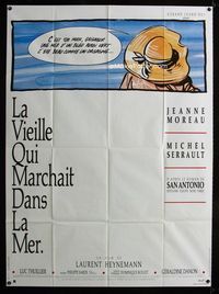 c576 OLD LADY WHO WALKED IN THE SEA French one-panel poster '91 Laurent Heynemann, Jeanne Moreau