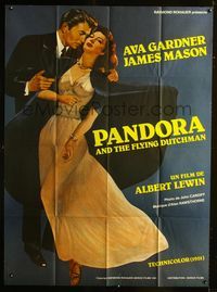 c582 PANDORA & THE FLYING DUTCHMAN French 1p R81 art of James Mason & Ava Gardner by John Cardiff!