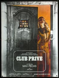 c602 PRIVATE CLUB French one-panel movie poster '74 Max Pecas, super sexy stripper in sex club!