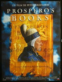 c603 PROSPERO'S BOOKS French one-panel movie poster '91 Peter Greenaway, John Gielgud