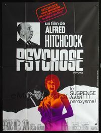 c604 PSYCHO French one-panel movie poster R69 Janet Leigh, Anthony Perkins, Alfred Hitchcock