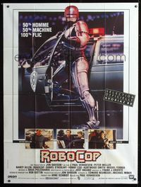 c611 ROBOCOP French one-panel movie poster '87 Paul Verhoeven, classic crime sci-fi!