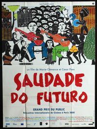 c617 SAUDATE FOR THE FUTURE French one-panel movie poster '00 Cesar Paes, cool artwork by J. Borget!