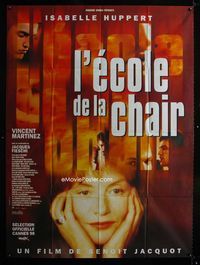 c621 SCHOOL OF FLESH French one-panel movie poster '98 Benoit Jacquot, Isabelle Huppert