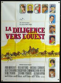 c640 STAGECOACH French one-panel movie poster '66 great Norman Rockwell art by Vanni Tealdi!