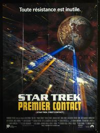 c643 STAR TREK: FIRST CONTACT French one-panel '96 great different image of the Enterprise in space!