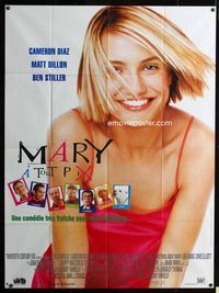 c651 THERE'S SOMETHING ABOUT MARY French one-panel movie poster '98 sexiest Cameron Diaz close up!