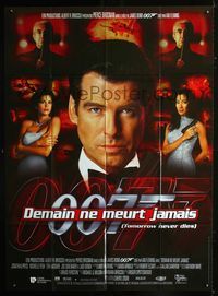 c661 TOMORROW NEVER DIES French one-panel movie poster '97 Pierce Brosnan as James Bond 007!