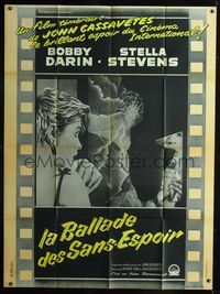 c662 TOO LATE BLUES French one-panel movie poster '62 John Cassavetes, cool artwork by C. Venin!