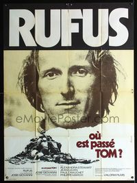 c692 WHERE DID TOM GO French one-panel poster '71 Jose Giovanni, cool image of Rufus by Ferracci!