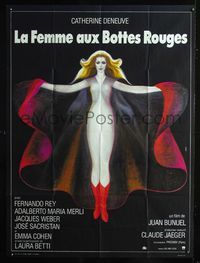 c697 WOMAN WITH RED BOOTS French 1panel '74 Luis Bunuel, sexy artwork of Catherine Deneuve by Landi!
