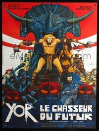 c704 YOR THE HUNTER FROM THE FUTURE French one-panel poster '82 completely different artwork image!