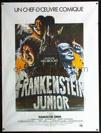 c706 YOUNG FRANKENSTEIN French one-panel poster '74 Mel Brooks, Gene Wilder, Peter Boyle, great art!